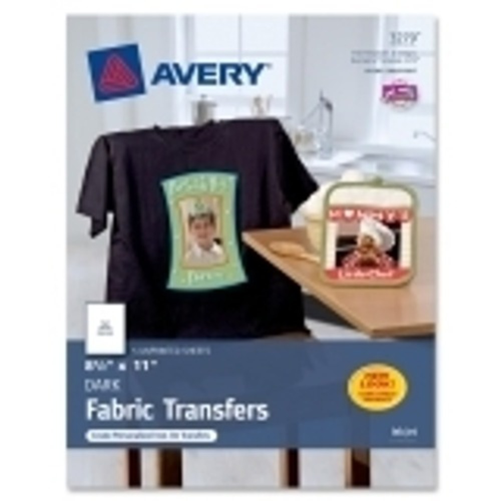Avery 3279 - Printable T-Shirt Iron-On Transfers Dark Fabrics - 5 Sheets 8.5x11